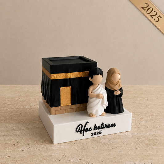 Décoration Hajj “Hac Hatırası 2025” – Kaaba & Couple musulman
