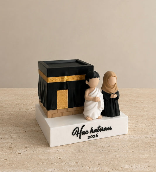 Décoration Hajj “Hac Hatırası 2026” – Kaaba & Couple musulman